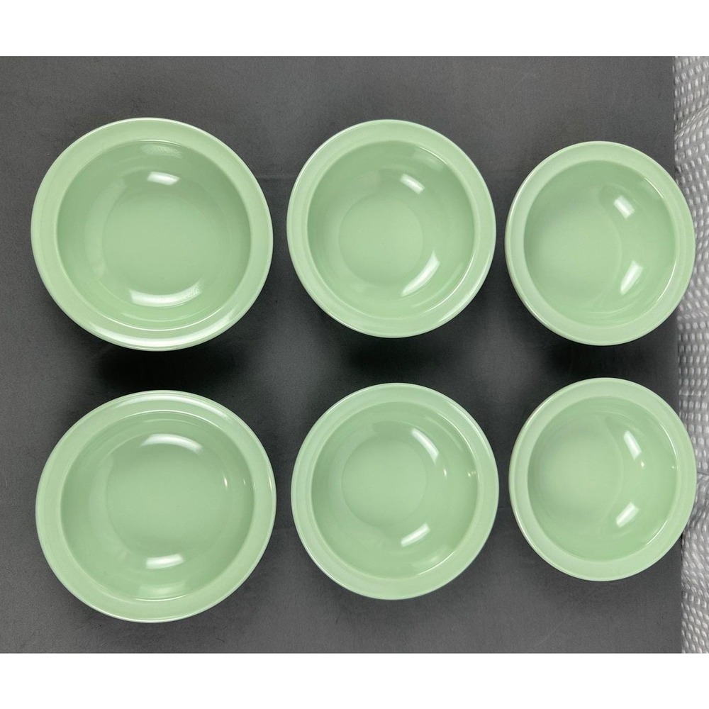 Prolon Ware 9943 Bowls Set of 6 Mint Green Vintage Melmac Melamine MCM 5.5"